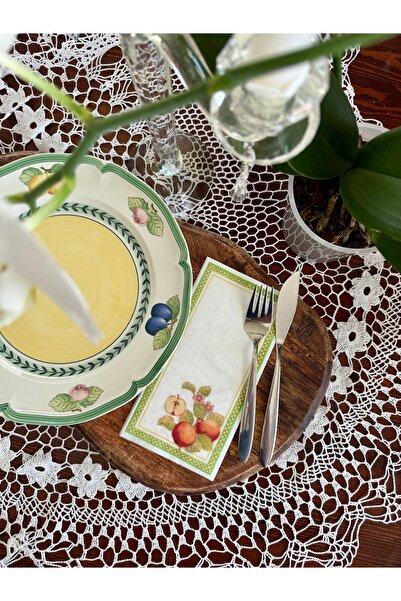 Antique Dream French Garden Garson Katlama Sunum Peçetesi 16lı