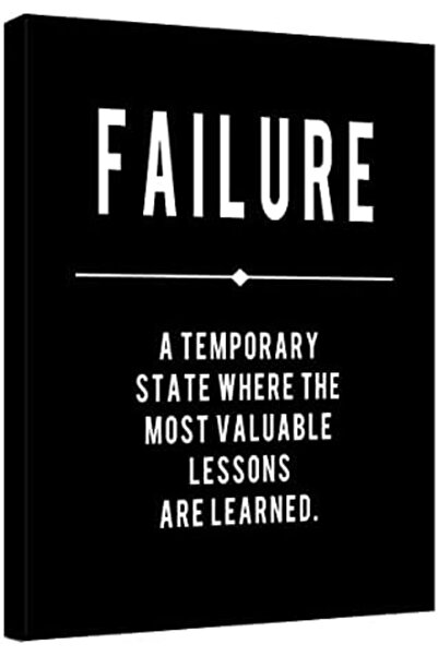 Emoda home Trove ملصق جداري من القماش مُلهم وتحفيزي بعنوان "الفشل" من ALAYRA، مقاس 40×50 سم، مناسب للمنزل والمكتب
