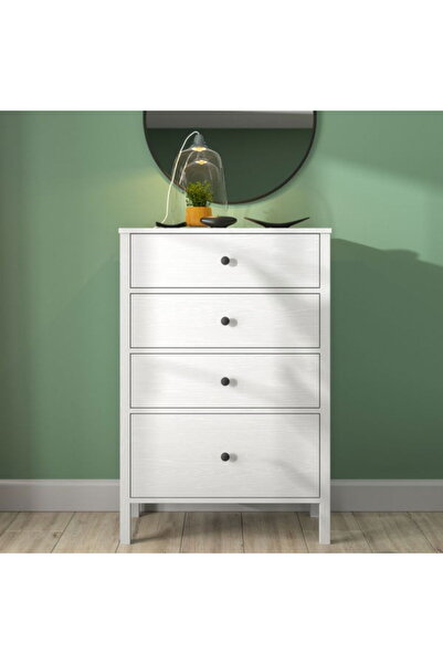 SSB Furniture Helen Şifonyer - Beyaz - 77x115x40 cm