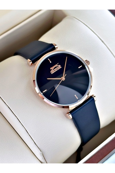 Slazenger Special Design 24 Months Warranty Navy Blue Color Leather Cord Wome...