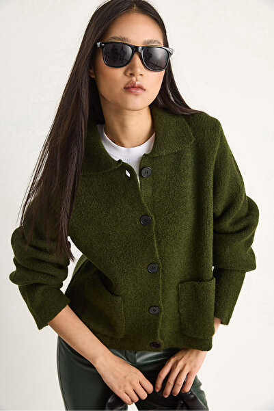 Bianco Lucci Women's Cardigan with Pockets 20251054