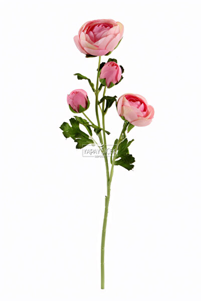 Yapay Çiçek Deposu Yapay Uzun Dal 4lü Gül 63 cm Pudra Pembe