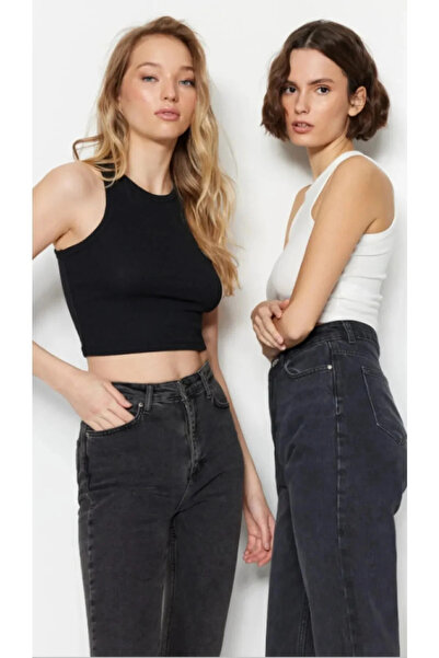 DERİN FASHİON 2 PackHalterNeck Stretchy Undershirt - T-shirt and Blouse