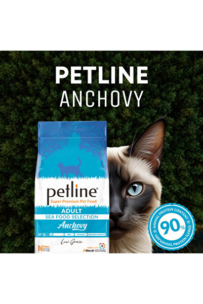 Petline Yerli Karadeniz Hamsili -omega Deposu, Biotinli Balıklı Yetişkin Kedi Maması 10kg- Anchovy