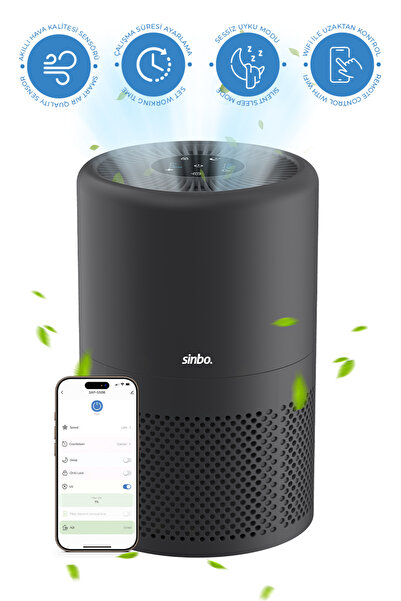 Sinbo SAP-5508 Akıllı H13 Hepa Filtreli Wifi Özellikli Akıllı Hava Temizleyici