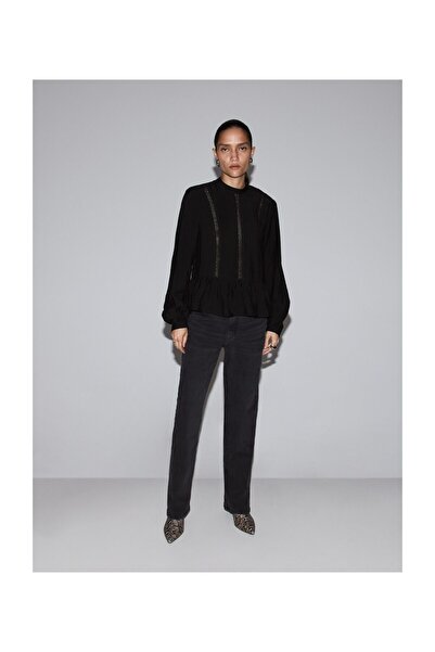 LEFTIES Nő blúz csipke részletekkel