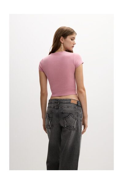 LEFTIES Dámské tričko s efektem vyblednutí