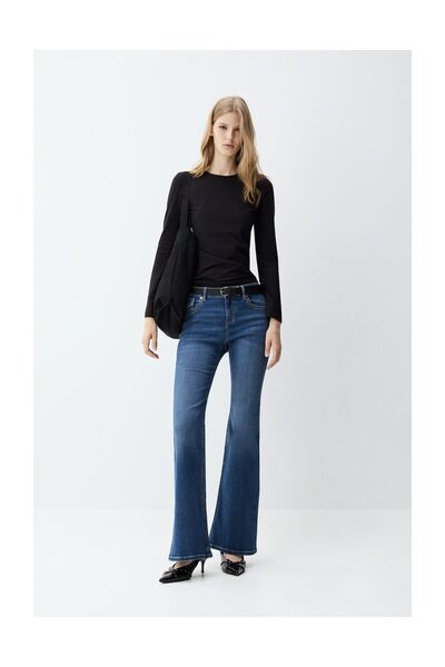 LEFTIES Γυναικείο μπλουζάκι με μακριά μανίκια και στρογγυλή λαιμόκοψη