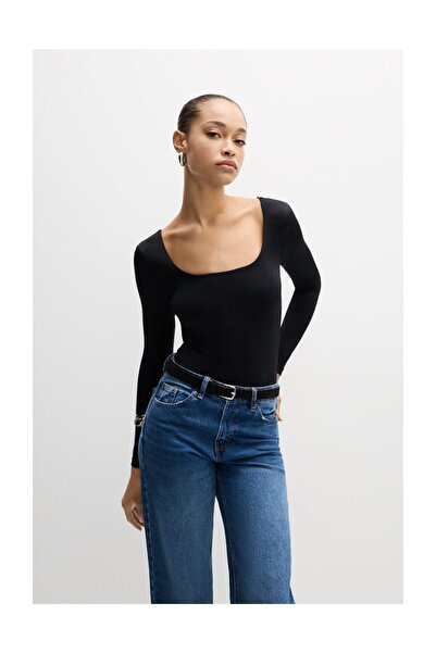 LEFTIES Dámské body s dlouhým rukávem z polyamidu