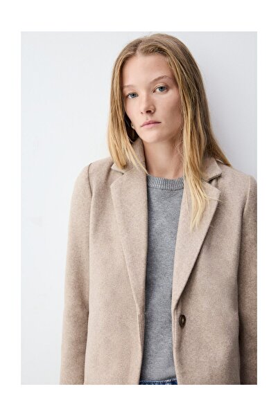 LEFTIES Dámský základní kabát ze syntetické vlny