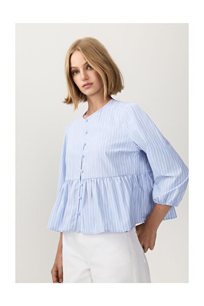LEFTIES Női peplum poplin ing
