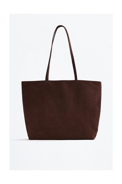 LEFTIES Dámská shopper kabelka z umělé semiše