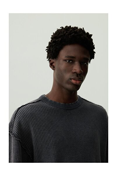 LEFTIES Ανδρικό μπλουζάκι με υφή oversize