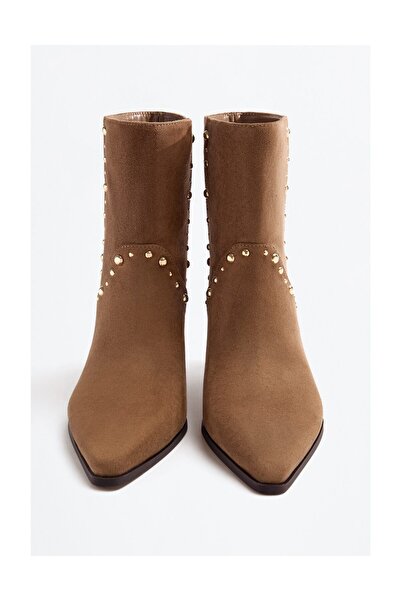 LEFTIES Dámské kotníkové boty na podpatku s cvočky