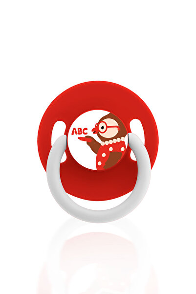 Wee Baby Cool Yuvarlak Uçlu Emzik No:1 Kırmızı Baykuş 0-6 Ay