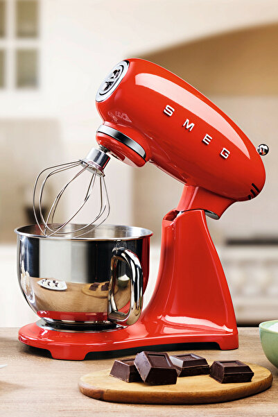 SMEG 50's Style Retro 4.8 Litre Kırmızı Stand Mikser Smf03rdeu