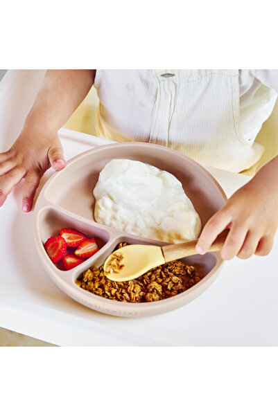 OiOi Food Spoon and Fork Set Mellow Yellow