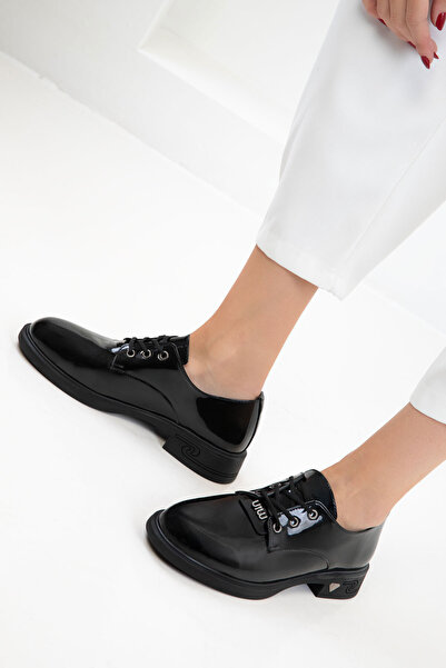 SOHO Siyah Rugan Kadın Loafer Ayakkabı 21072