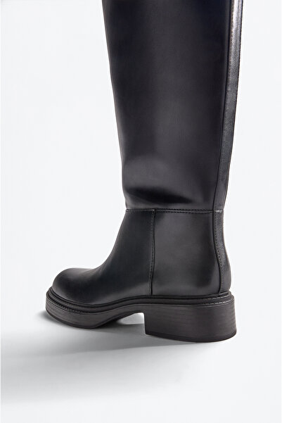 LEFTIES Γυναικεία φλατ ψηλά μποτάκια