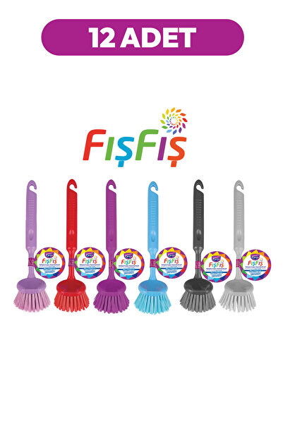 Parex فرشاة غسيل الأطباق من فيش فيش، عبوة من اثني عشر قطعة