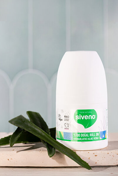 Siveno %100 Doğal Roll-on Aloe Vera Deodorant Ter Kokusu Önleyici Bitkisel Lekesiz Vegan 50 ml
