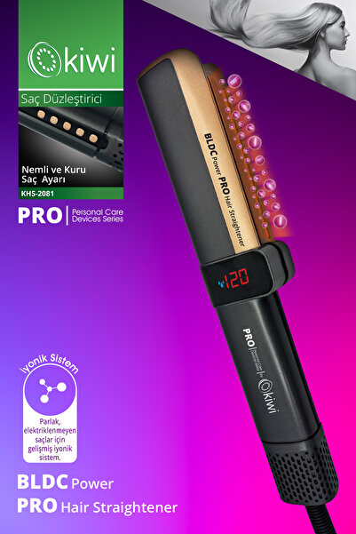 Kiwi Khs-2081 Digital Display Bldc Motor Blow Dryer and Hair Straightener with Humid and Dry Function