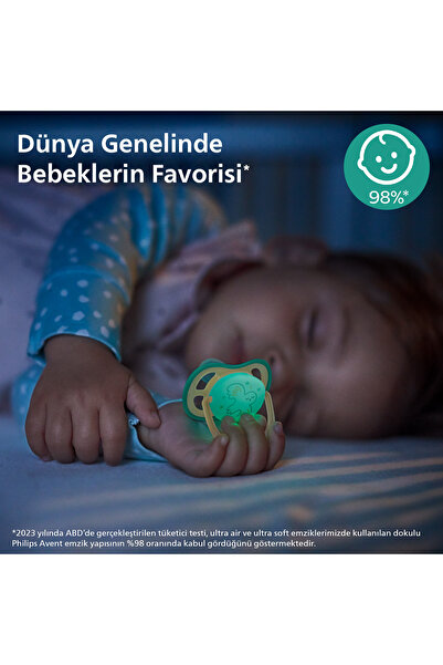 Philips Avent Ultra Air Gece Emziği 0-6 Ay 2'li Erkek Scf376/18