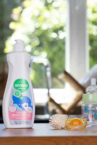 Siveno %100 Doğal Emzik Ve Biberon Temizleyicisi Bitkisel Elde Bulaşık Sabunu Nemlendirici Vegan 500 ml
