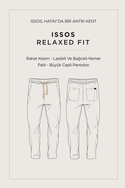 Avva Erkek Siyah Beli Lastikli %100 Keten Relaxed Fit Pantolon B003032