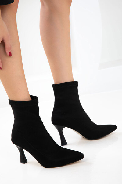 SOHO Siyah Süet Kadın Bot & Bootie 20983