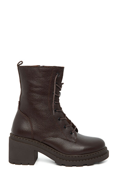 SOHO Kahve Hakiki Deri  Kadın Bot & Bootie 20964