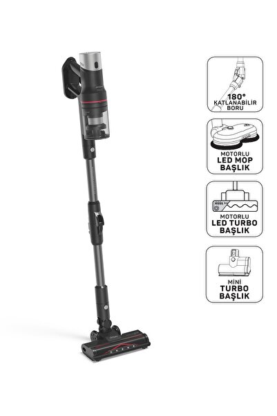 Arzum MagiClean HydroFlex Dikey Şarjlı Süpürge  Siyah - AR4210