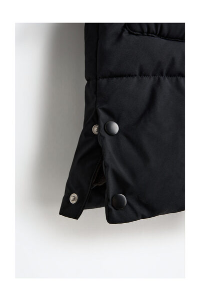 LEFTIES Dívčí dlouhý vatovaný kabát s kapucí