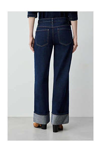 LEFTIES Női FSIA széles szárú, alacsony derekú, TEJ anyagú nadrág