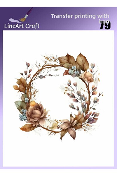 LİNEART زخرفة باب مزهرة منقوشة، طباعة نقل حراري بالكي ونقل الأقمشة رقم: KMŞ79...