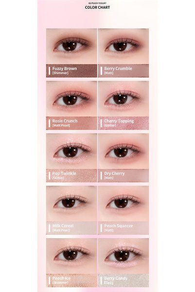 Peach C Seasonal Blending Eyeshadow Palette - Eyeshadow Palette - 06 Peach Yogurt