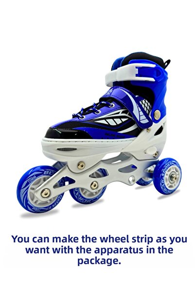 İMVULA Adjustable Training Roller Skates with Lights Single-Row and Double-Wheel Roller Skates
