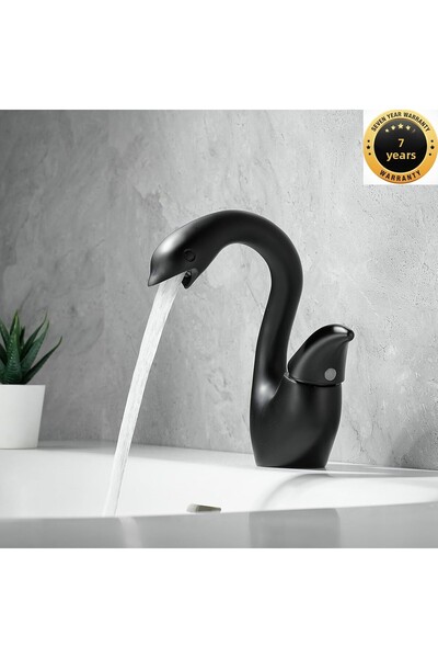 OEM صنبور حوض الحمام Swan 2025 لون أسود مطفي منتج جديد مستورد ضمان 7 سنوات مس...