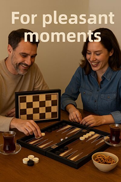 TOYFEST Platinum Plated Large Backgammon - Backgammon & Checkers 2 in 1, Anti-Scratch Surface Set