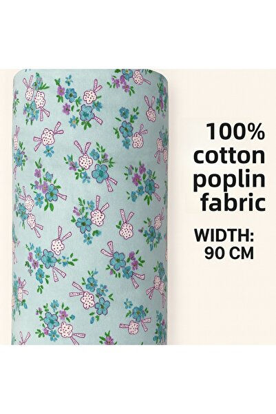 MEKİK MANİFATURA قماش بوبلين قطني 100%، عرض 90 سم، قماش للخياطة والهوايات