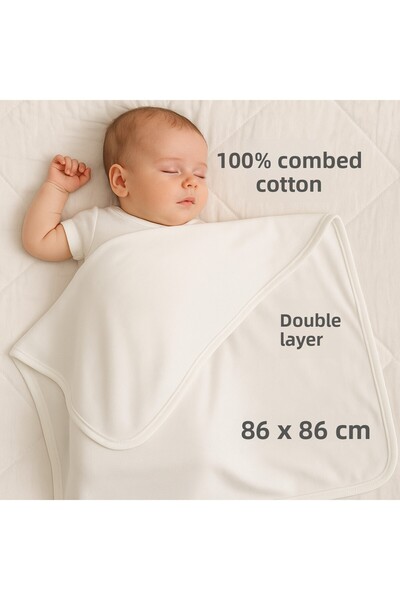 Babush بطانية أطفال متعددة الأغراض من القطن الممشط لحديثي الولادة، بطانية أطف...