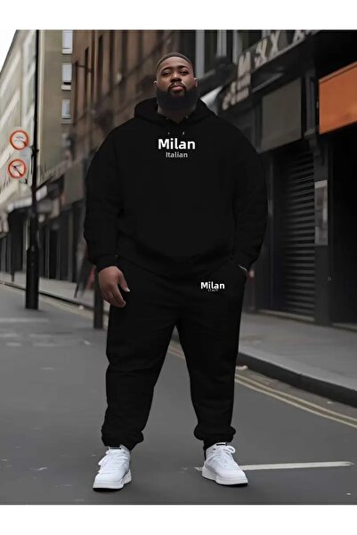 DİSCOST Unisex Tracksuit Set – Milano B Digital Printed, Oversized, Casual an...