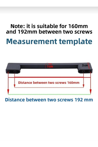 VİZYON Furniture Handle (Stiff Plastic) Kitchen Cabinet Drawer Handle (Screw Included)