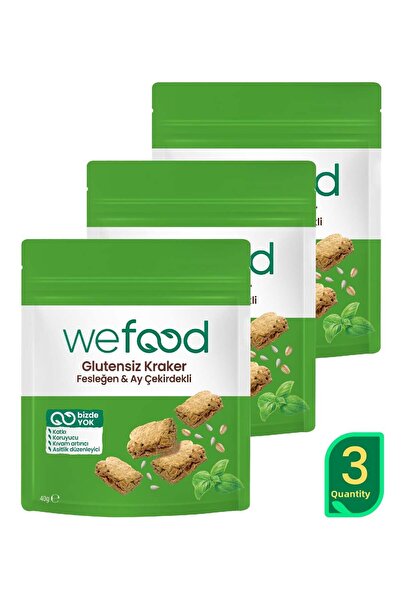 Wefood كراكر 40 جرام طقم 3 قطع بالريحان