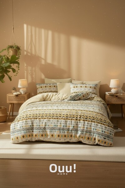 Rimo Home Sada dvou autentických žlutých povlaků na přikrývku Ranforce