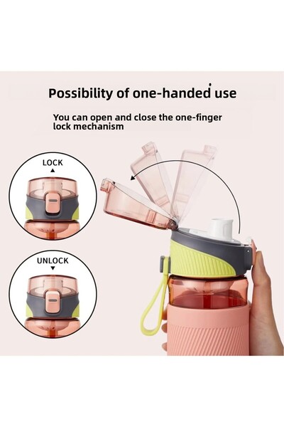 tüftürük Vagon Life Tkk 550ml Water Bottle with Strap, Strainer and Lockable Lid, Without Straw