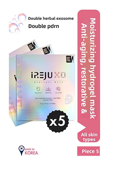 ireju قناع هيدروجيل شفاف مع إكسوسومات XO، 5 قطع