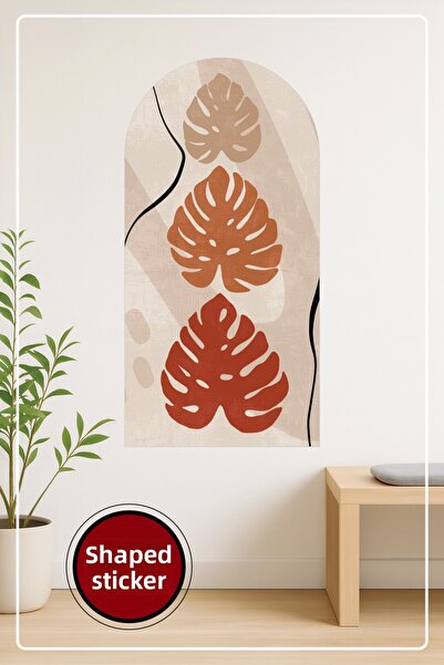 KOSS Dijital Autocolant decorativ de perete în formă ovală, cu modele de culo...