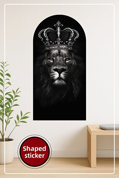 KOSS Dijital Autocolant decorativ de perete în formă ovală, modelul Regele Pă...