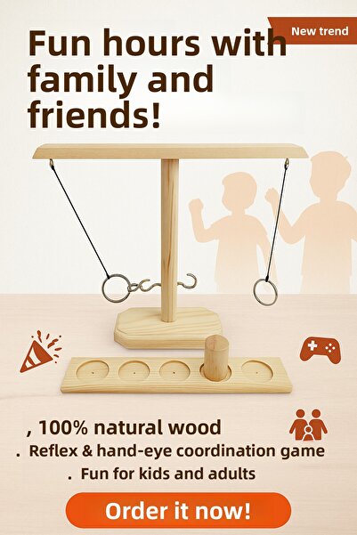 hak-iş oyuncak لعبة الخطاف والحلقة / لعبة الحلقة والخطاف / لعبة تمرير الحلقة